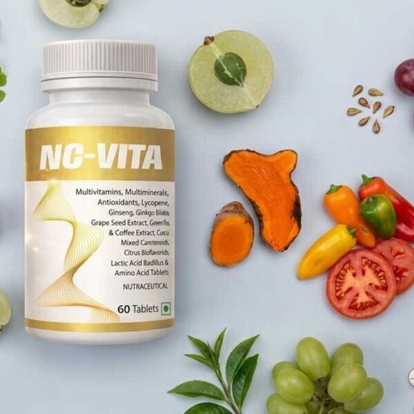 NC-VITA Tablets / Multivitamin, Multimineral, Antioxidants, Lycopene, Ginseng, Ginkgo Biloba, Grape Seed Extract, Green Tea Extract, Mixed CarotenoidsTablets / Immunity, Digestion, Heart & Brain / 60 Tablets
